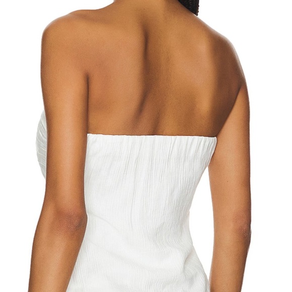 NWT Strapless Maxi Dress White Beach Bride Vacation Party Summer - Picture 4 of 8